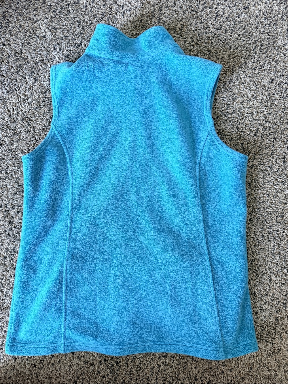 LL Bean Women Polartec Fleece Vest Light Turquoise Blue M Full Zip - Picture 6 of 6